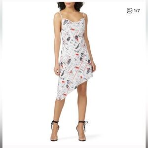 Miaou Iconic Helga Receipt Asymmetrical Dress Size L